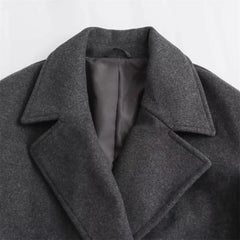 Aria - Long Double Breasted Wool Coat