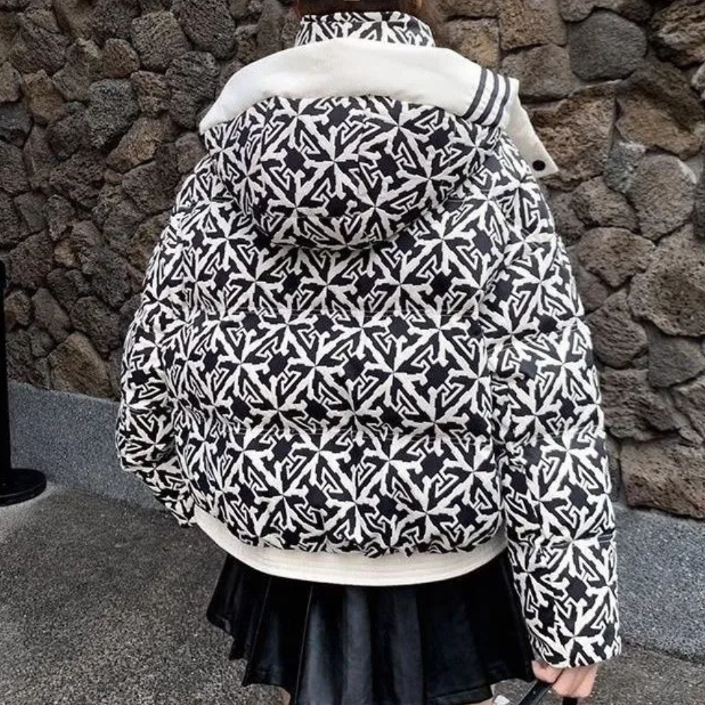 Cynthia - Geometric Cropped Puffer