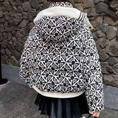 Cynthia - Geometric Cropped Puffer