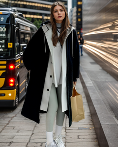 Ursula - Faux Fur Longline Coat — Black
