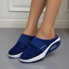 Rosalind - Slip on Comfort Mules — Blue