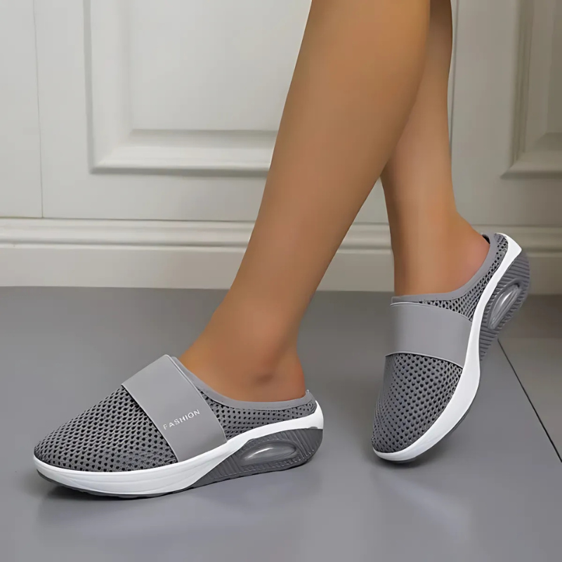 Rosalind - Slip on Comfort Mules — Dark grey