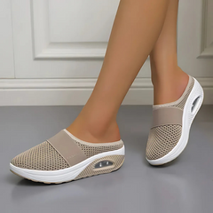 Rosalind - Slip on Comfort Mules — Beige
