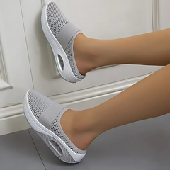 Rosalind - Slip on Comfort Mules — Grey