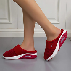 Rosalind - Slip on Comfort Mules — Red