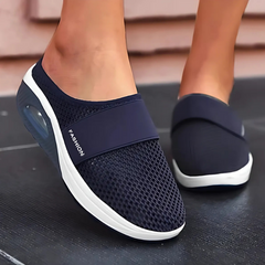 Rosalind - Slip on Comfort Mules — Navy blue