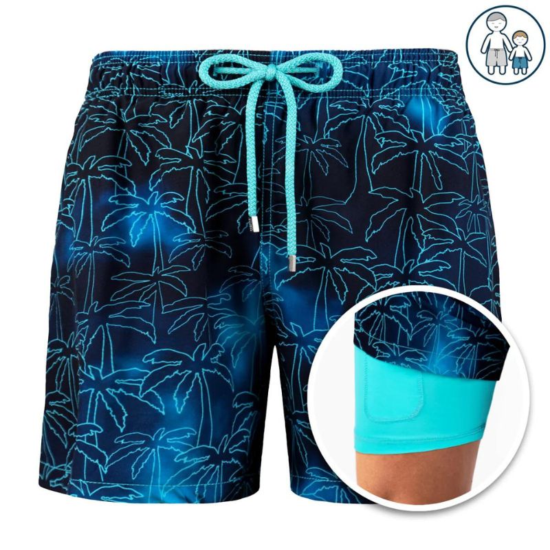 Sylvester - Tropical Print Swim Shorts — Misty Palms
