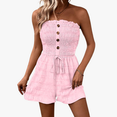 Sarah - Smocked Strapless Playsuit