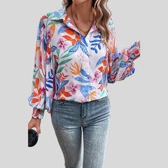 Catherine - Tropical Print Blouse