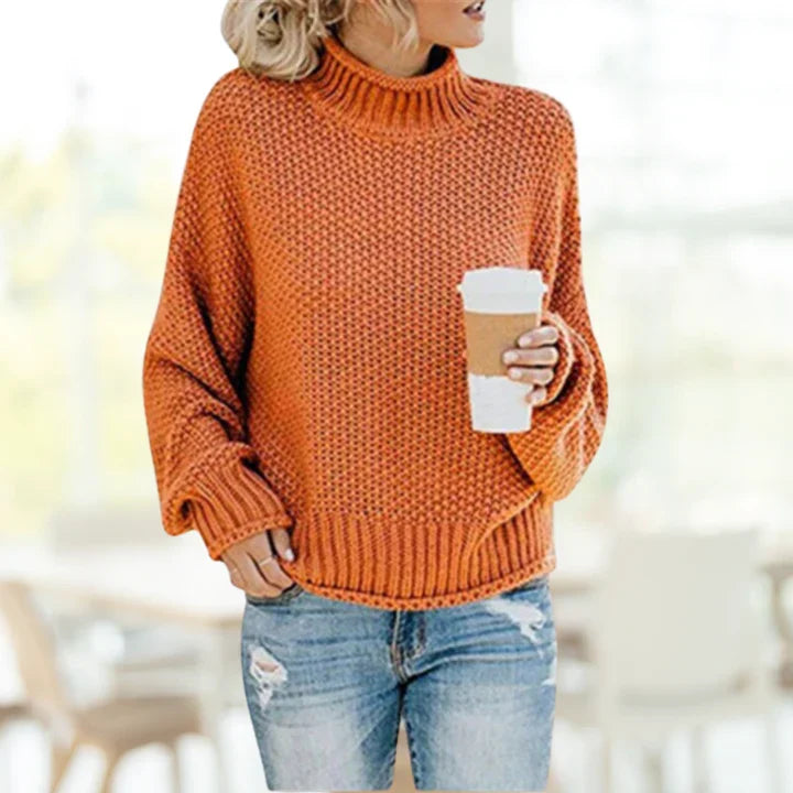 Danielle - Chunky Knit Jumper — Orange