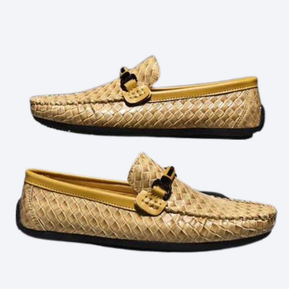 Vincent - Woven Tassel Moccasins — Brown