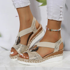 Rhiannon - Espadrille Sandals with Ring