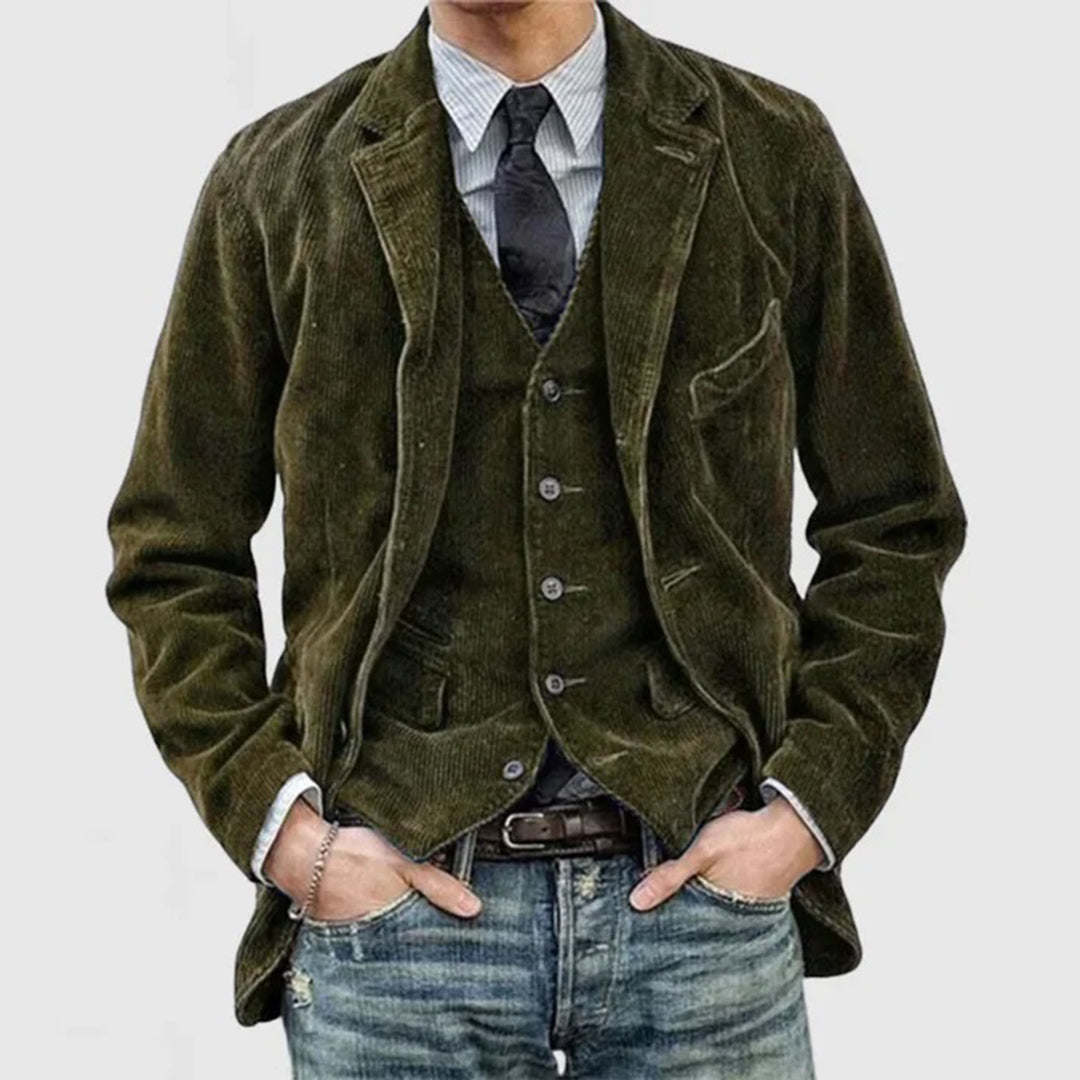 Vaughn - Corduroy Blazer — Army green