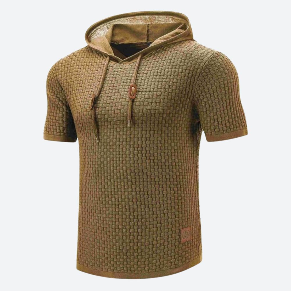 Victor - Waffle Hooded T Shirt — Litch coffee