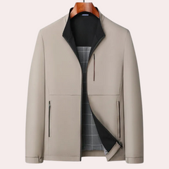 Rafferty - Lightweight Stand Collar Jacket — Khaki