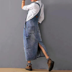 Michaela - Denim Pinafore Dress