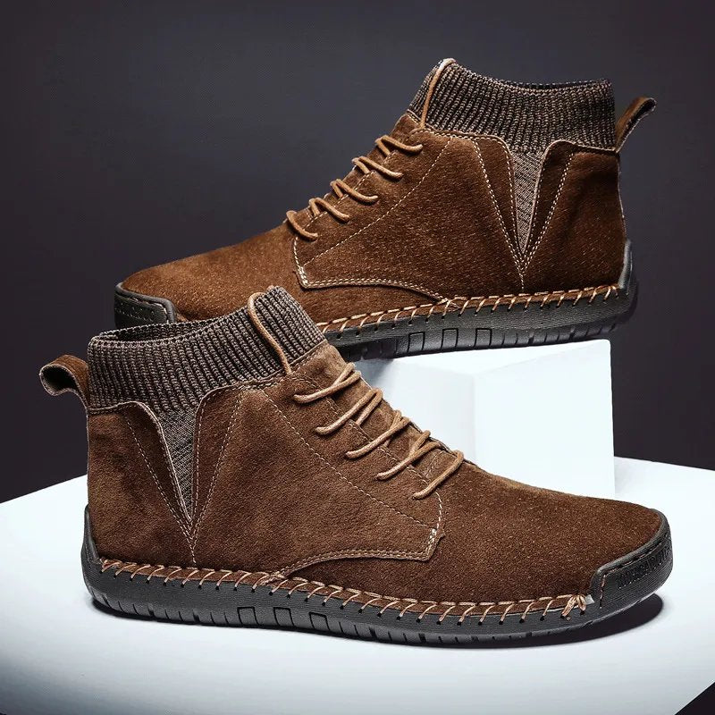 Maureen - Suede Lace up Ankle Shoes