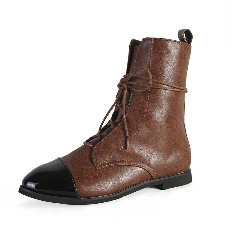 Dorothy - Leather Lace up Mid Boots