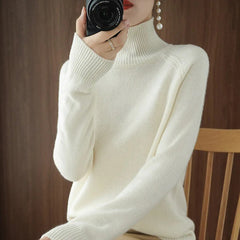 Astrid - High Neck Jumper — White