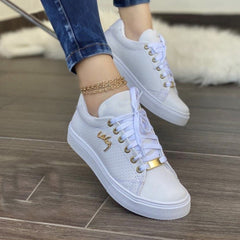 Aurelia - Platform Court Sneakers — White