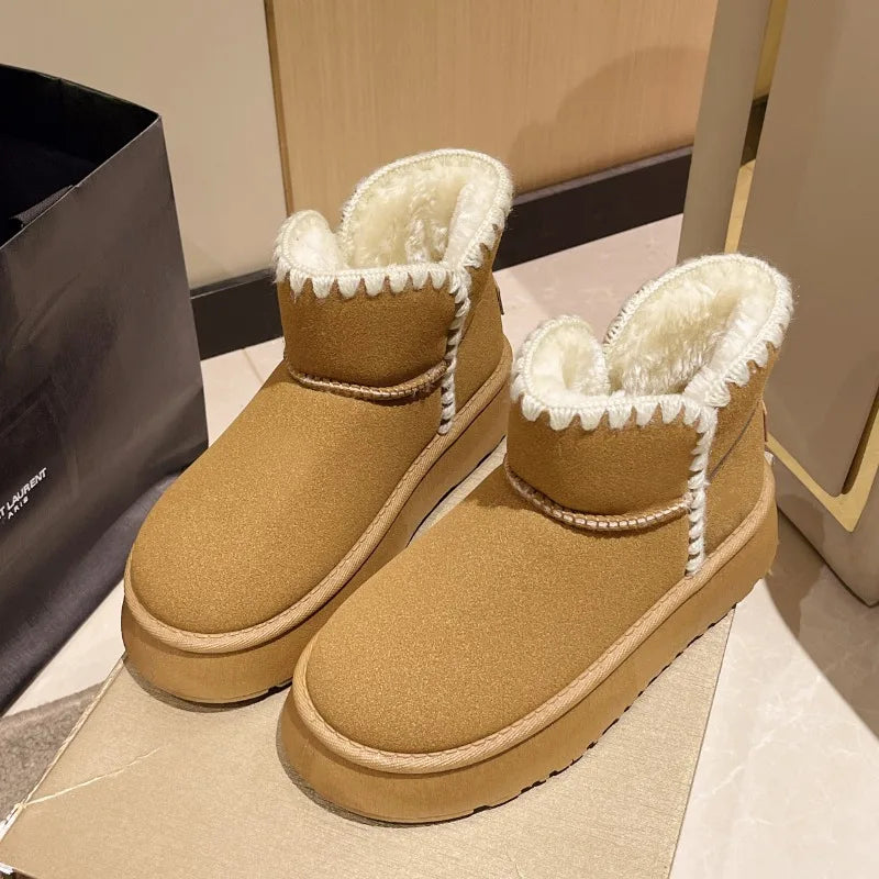 Josephine - Suede Fur Lined Ankle Boots