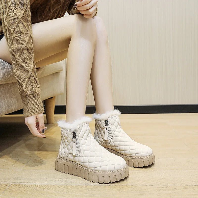 Meredith - Quilted Zip Ankle Boots