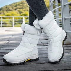 Natasha - Fur Trim Zip Snow Boots