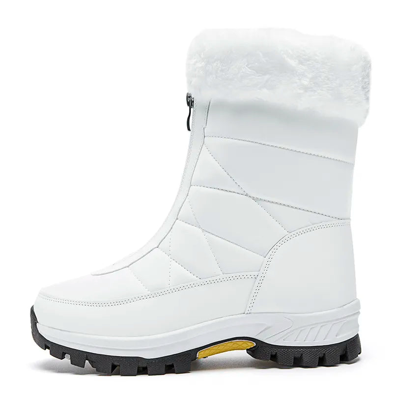 Natasha - Fur Trim Zip Snow Boots