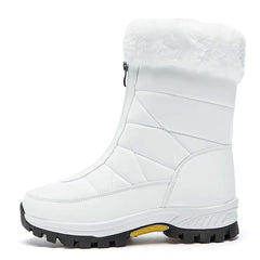 Natasha - Fur Trim Zip Snow Boots