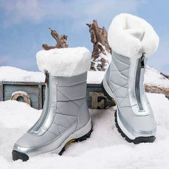 Natasha - Fur Trim Zip Snow Boots