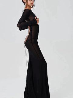 Willow - Backless Lattice Maxi Dress