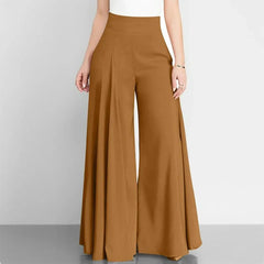 Francesca - High Waist Flare Trousers — Brown