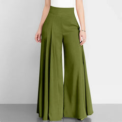 Francesca - High Waist Flare Trousers — Green