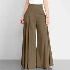 Francesca - High Waist Flare Trousers — Coffee