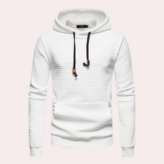 Monty - Waffle Knit Hoodie — White