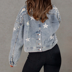 Aurelia - Denim Jacket with Pearls