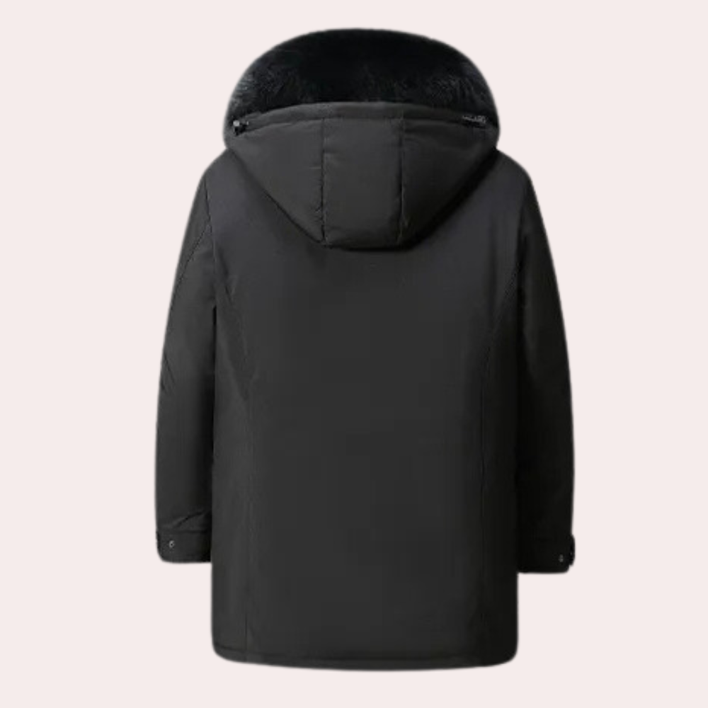 Sebastian - Coat with Oversized Fur Collar