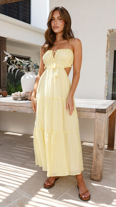 Clementine - Strapless Tiered Midi Dress