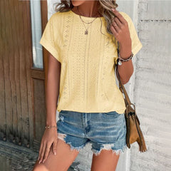 Constance - Eyelet Cap Sleeve Top