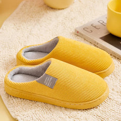 Arlette - Corduroy House Slippers — Yellow