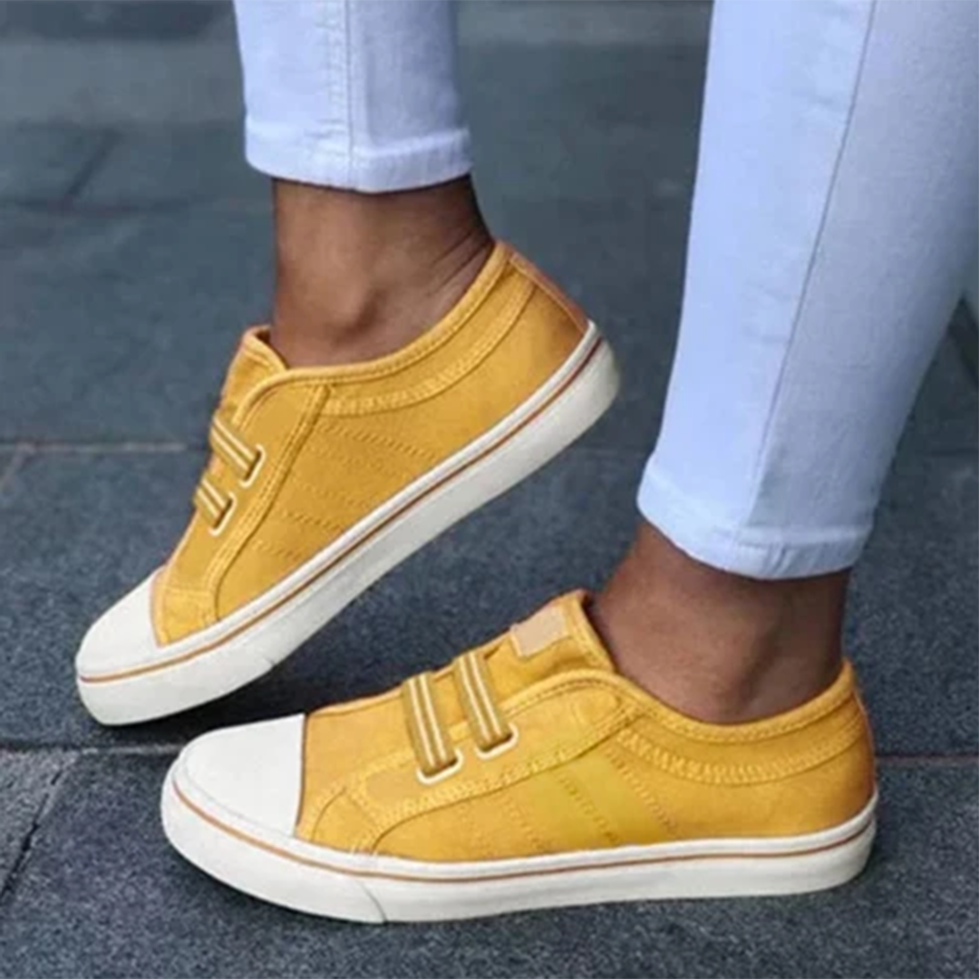 Carissa - Canvas Slip on Sneakers — Yellow