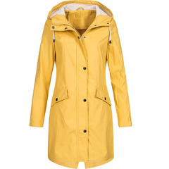 Xanthe - Hooded Rain Mac — Yellow