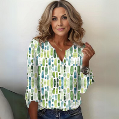Stella - Brushstroke Print Blouse