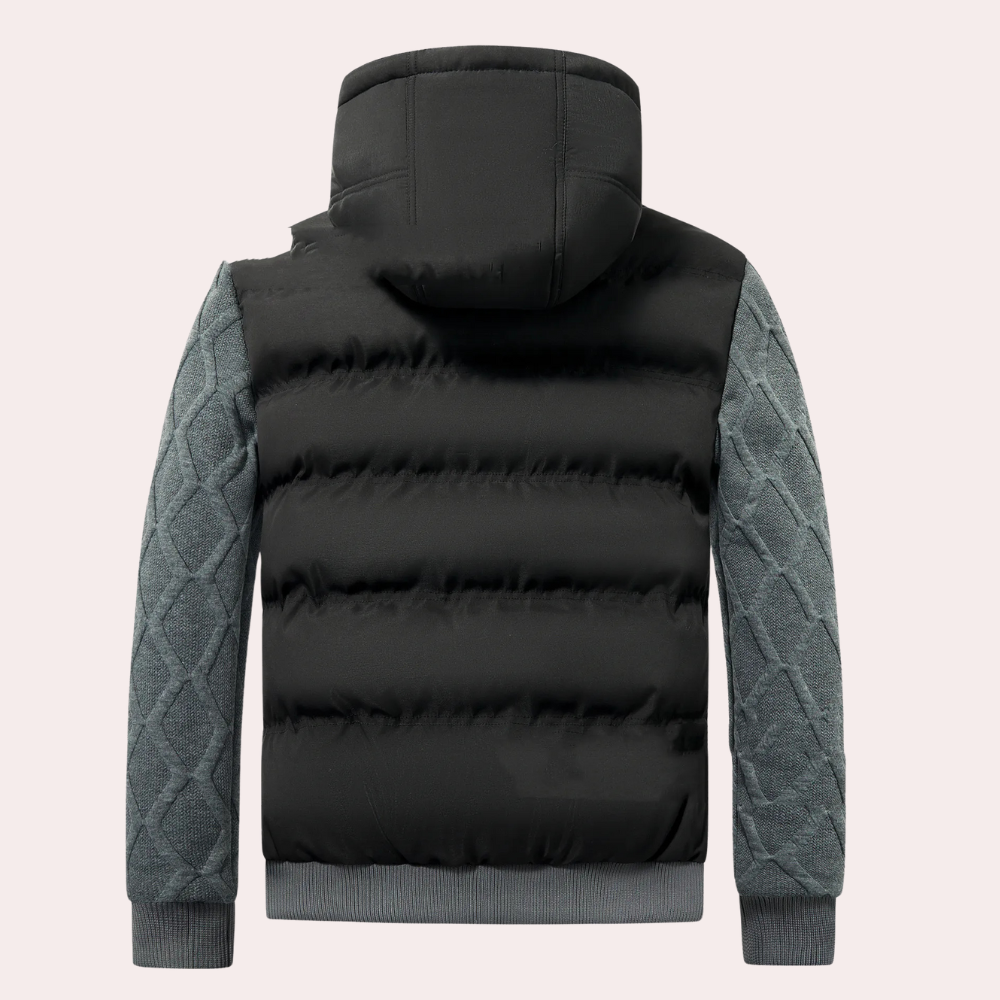 Zane - Hooded Puffer with Contrast Sleeves