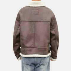 Russell - Suede Sherpa Aviator Jacket