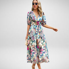 Anastasia - Abstract Print Wrap Midi