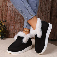 Billie - Suede Slip on Fur Boots