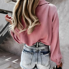 Mackenzie - Textured Button Blouse