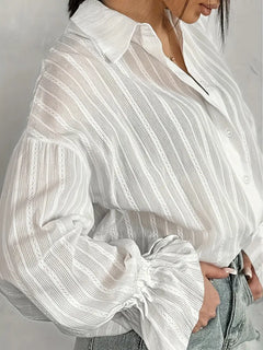 Delilah - Striped Oversized Shirt