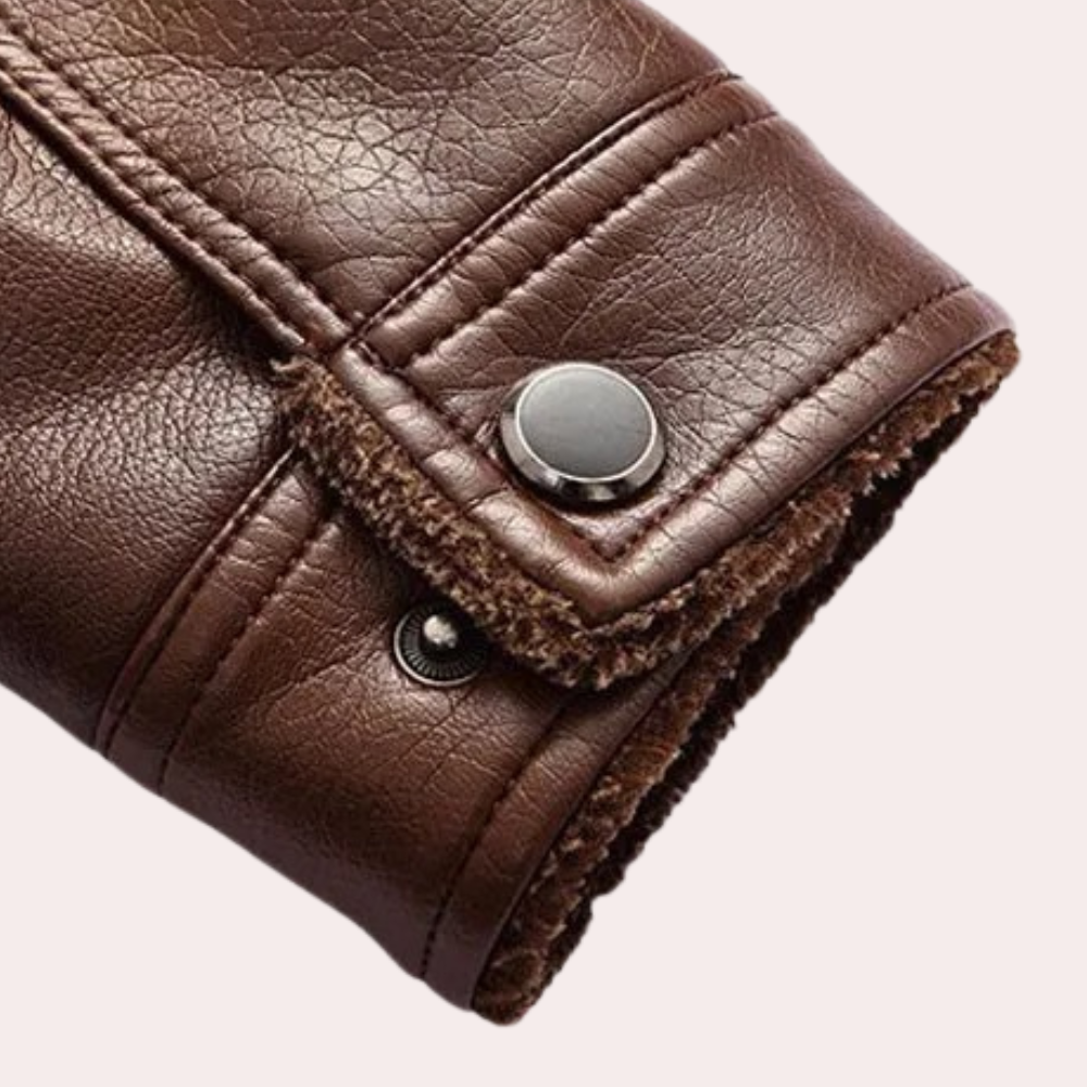Wilfred - Leather Jacket with Stand Collar
